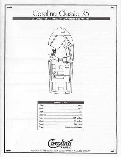 Carolina Classic 35 Specification Brochure