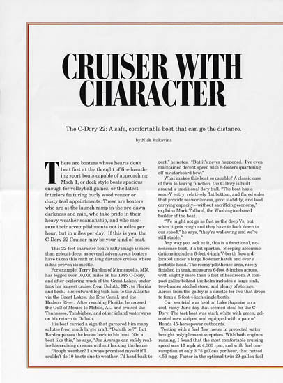 C-Dory 22 Boating World Magazine Reprint Brochure