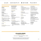 Carver 564 Cockpit Motor Yacht Specification Brochure (2001)