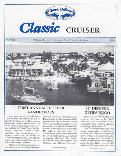 Defever Classic Cruiser Newsletter - Winter 1990