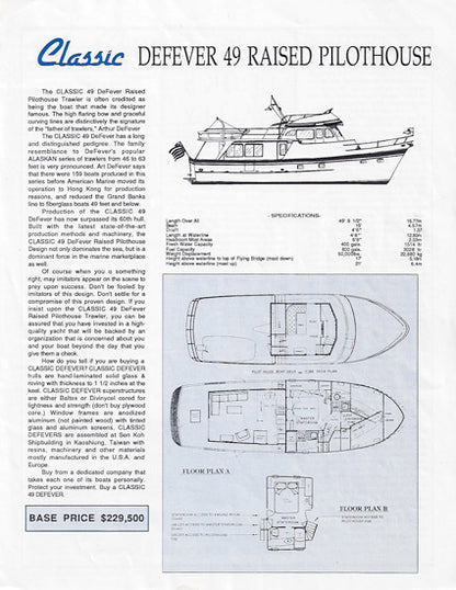 Defever Classic Cruiser Newsletter - Fall 1987
