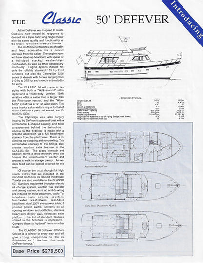 Defever Classic Cruiser Newsletter - Fall 1987