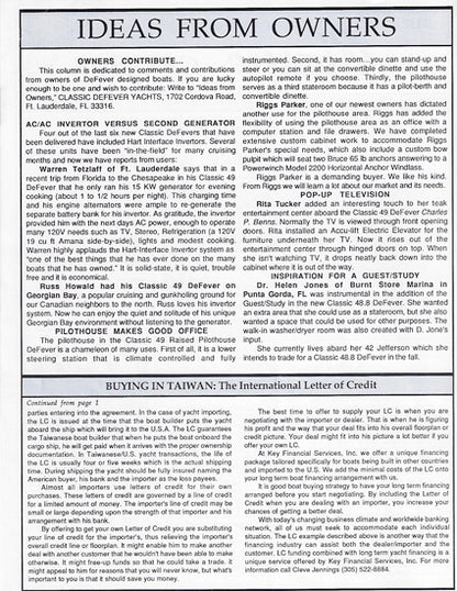 Defever Classic Cruiser Newsletter - Spring 1988