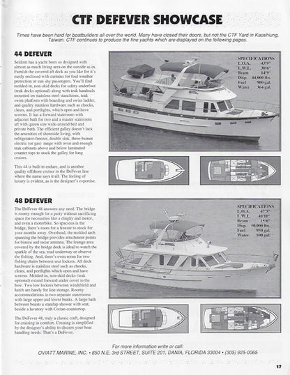 Defever Offshore Cruiser Newsletter - Summer 1993