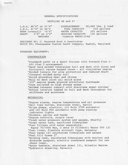 Dettling 48 / 51 Brochure Package