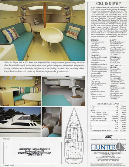 Hunter 23.5 Brochure