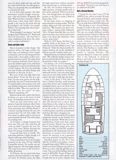 Grand Banks Eastbay 38 Motorboating & Sailing Magazine Reprint Brochure