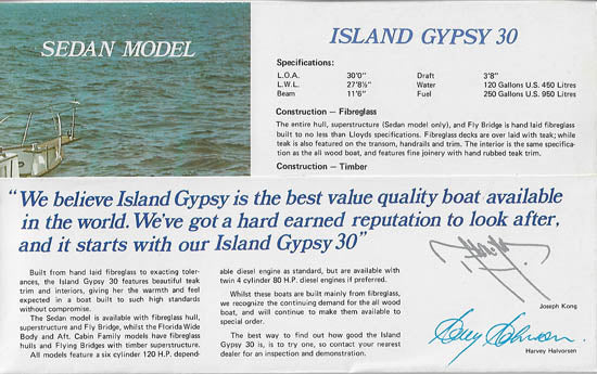Island Gypsy 30 Brochure