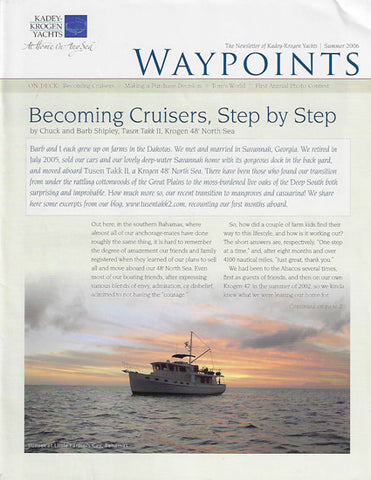 Kadey Krogen Waypoints Newsletter - Summer 2006