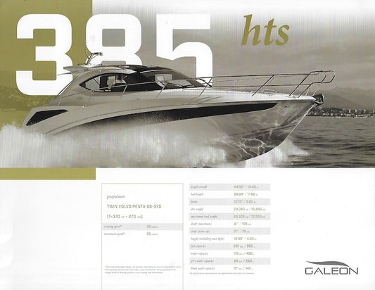 Galeon 385 HTS Specification Brochure