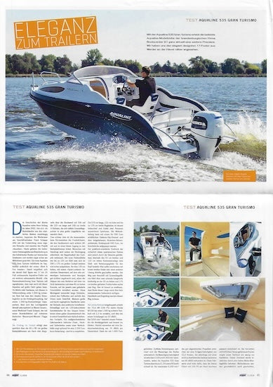 Aqualine 535 Gran Turismo Skipper Magazine Reprint Brochure