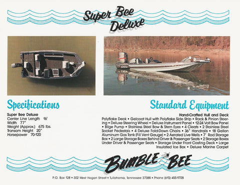 Bumble Bee Super Bee Deluxe Brochure