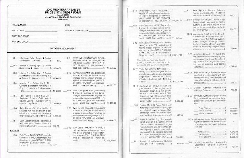 Mediterranean 54 Specification Brochure