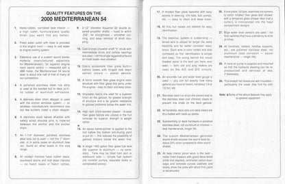 Mediterranean 54 Specification Brochure