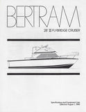 Bertram 28 III Flybridge Cruiser Specification Brochure