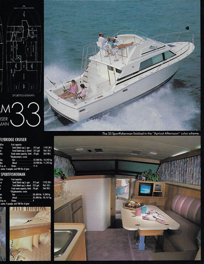 Bertram 33 II Flybridge Cruiser & Sportfisherman Brochure