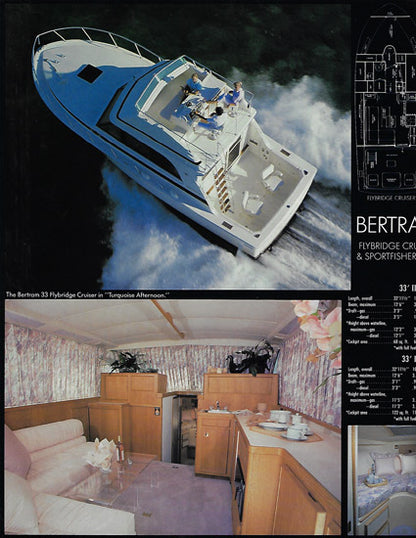 Bertram 33 II Flybridge Cruiser & Sportfisherman Brochure