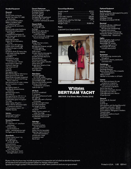 Bertram 42 Yacht Brochure