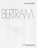 Bertram 54 Convertible Classic Specification Brochure