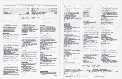 Bertram 72 Convertible Specification Brochure