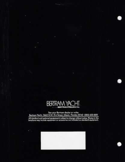 Bertram 37 Convertible Brochure