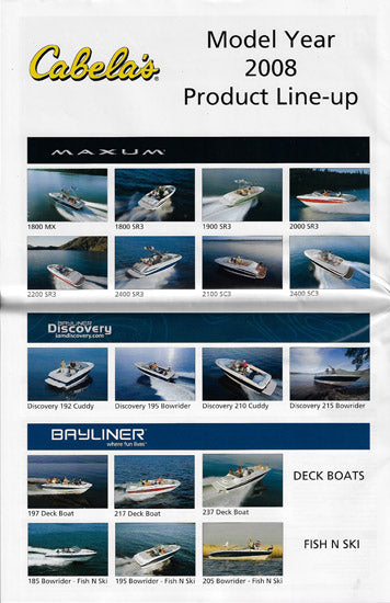 Cabela's 2008 Bayliner / Maxum Brochure