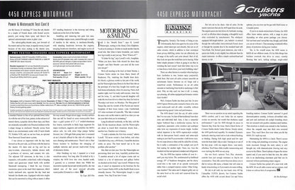 Cruisers 4450 Express Motor Yacht Magazine Reprint Brochure