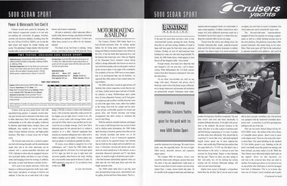 Cruisers 5000 Sedan Sport Magazine Reprint Brochure