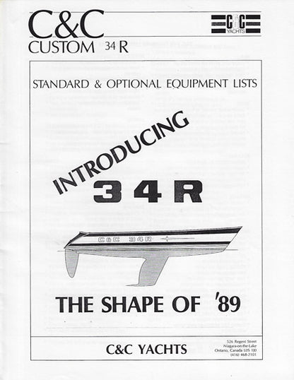 C&C 34R Specification Brochure / Launch Package