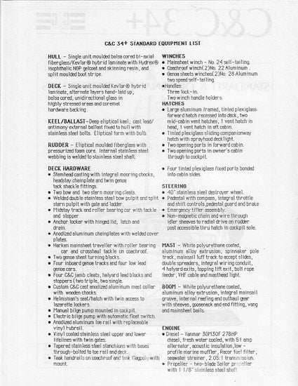 C&C 34+ Specification Brochure