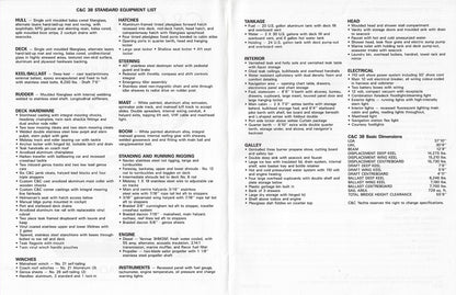 C&C 38 Specification Brochure