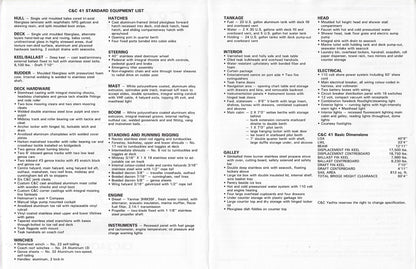 C&C 41 Specification Brochure