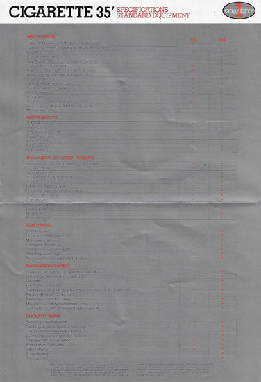 Cigarette 35 Specification Brochure