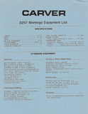 Carver 32 Montego Brochure