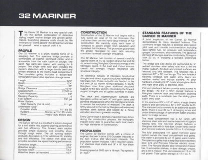 Carver 32 Mariner Brochure