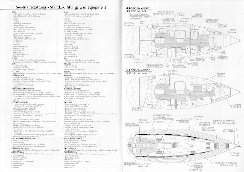 Bavaria 49 Specification Brochure