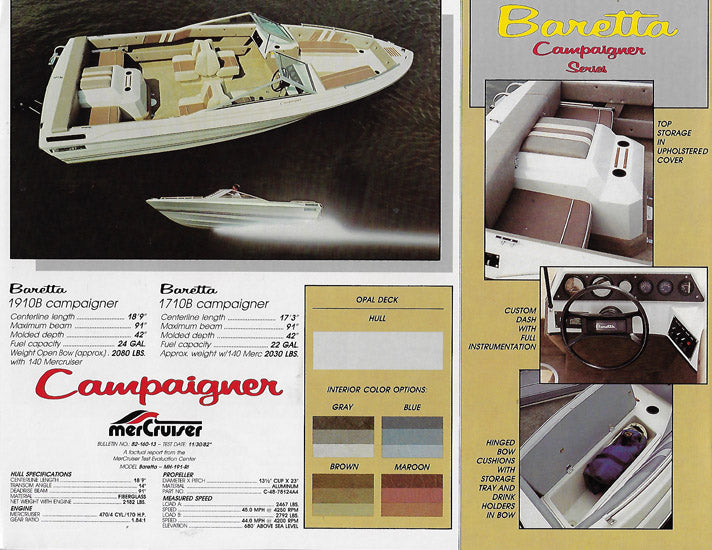 Mel-Hart 1986 Baretta & Success Brochure