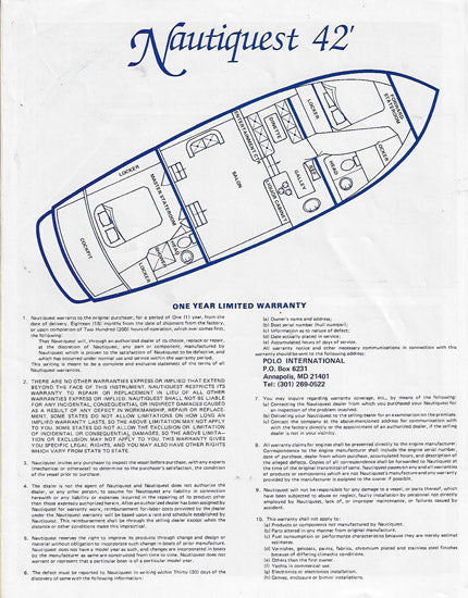 Nautiquest 42 Cockpit Motoryacht Brochure