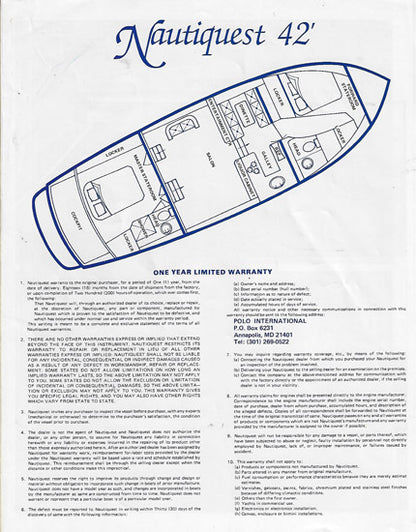 Nautiquest 42 Cockpit Motoryacht Brochure