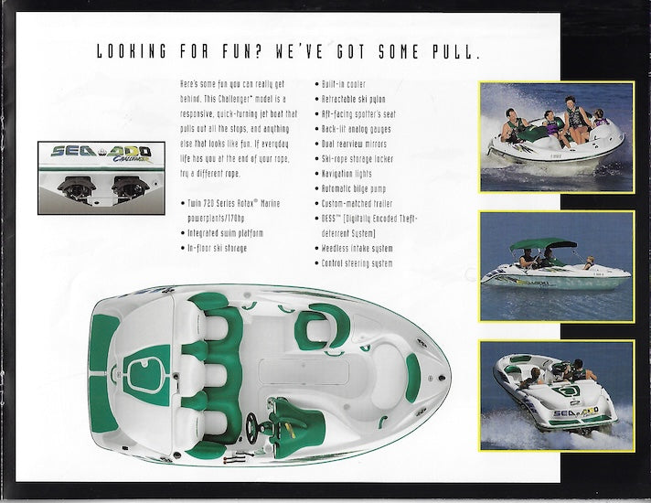 Sea Doo 1998 Sport Boats Brochure – SailInfo I boatbrochure.com