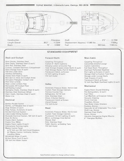 Topaz 36 Brochure