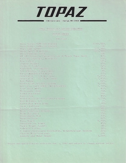 Topaz 36 Brochure