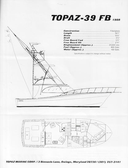 Topaz 39 Flybridge Brochure