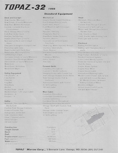Topaz 32 Brochure