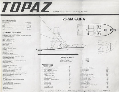 Topaz 28 Makaira Brochure