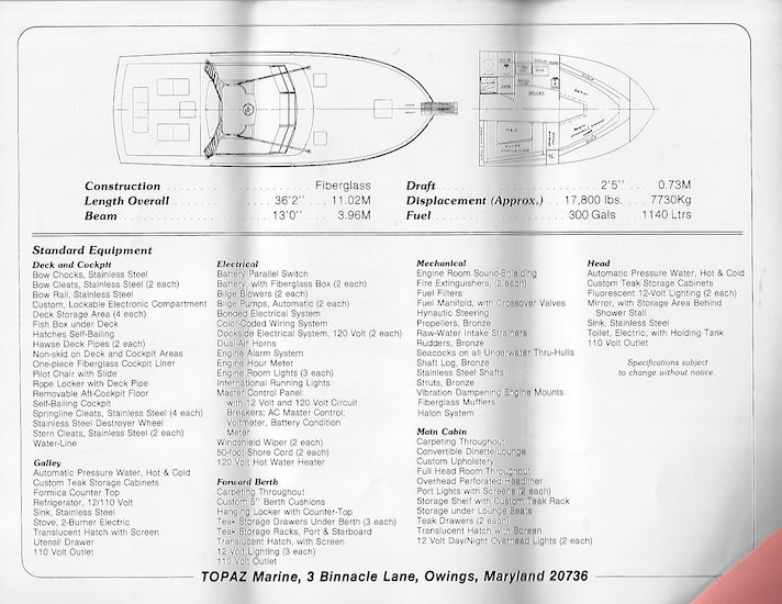 Topaz 36 Brochure