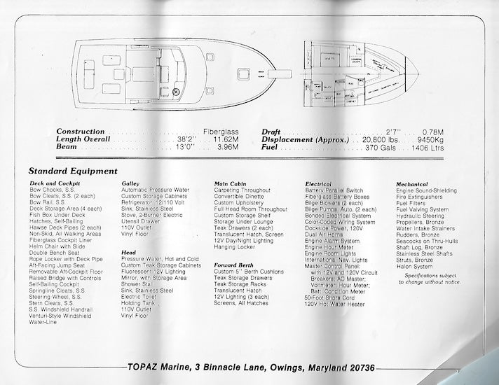 Topaz 38 Brochure
