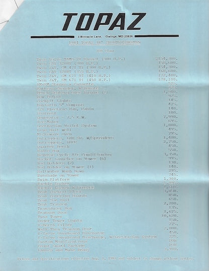 Topaz 38 Brochure