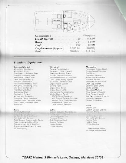 Topaz 29 Brochure