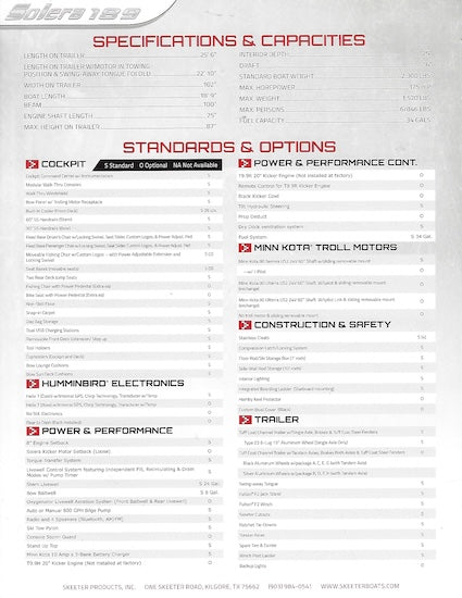 Skeeter Solera 189 Brochure